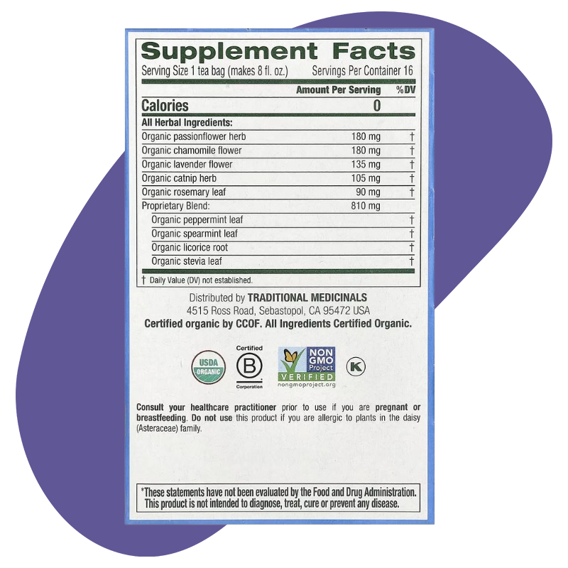 Chamomile Mint - 16 Wrapped Tea Bags 2