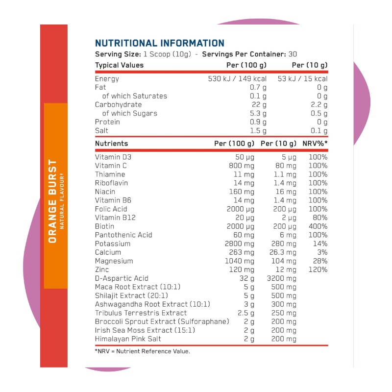 TRT Testosterone Support, Orange Burst, 300g 2