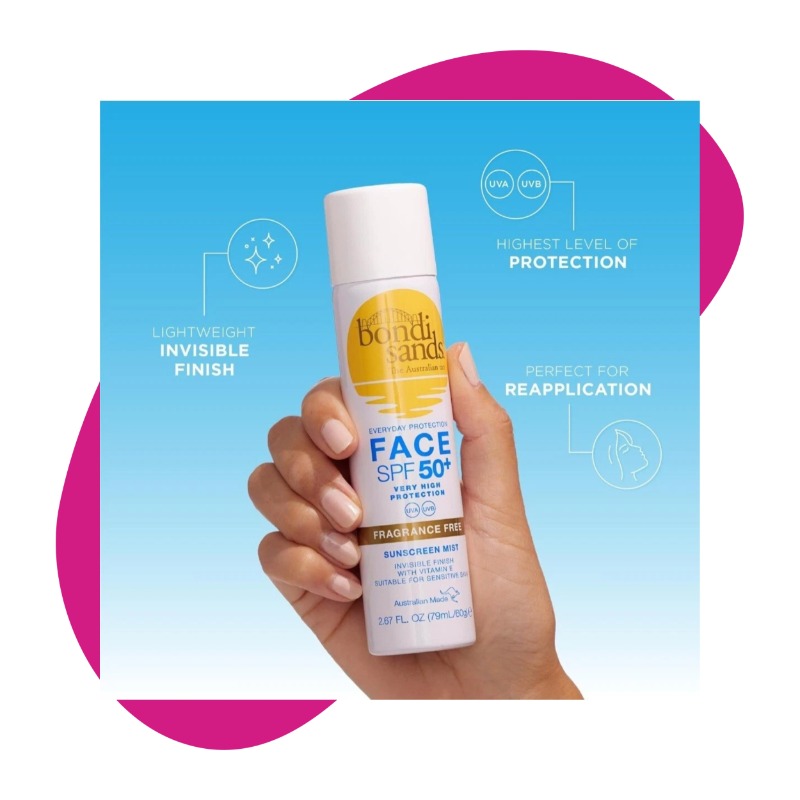 SPF 50+ Fragrance Free Face Sunscreen Mist, 79 mL/2.11 Oz 2