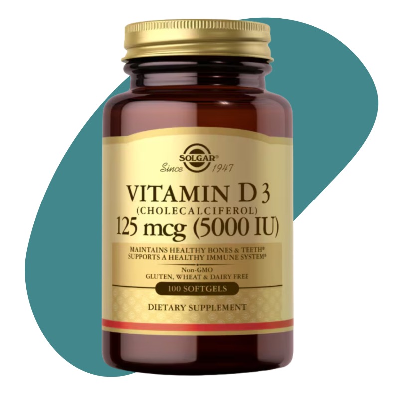 Vitamin D3 (Cholecalciferol) 125 mcg (5,000 IU), 100 Softgels 1