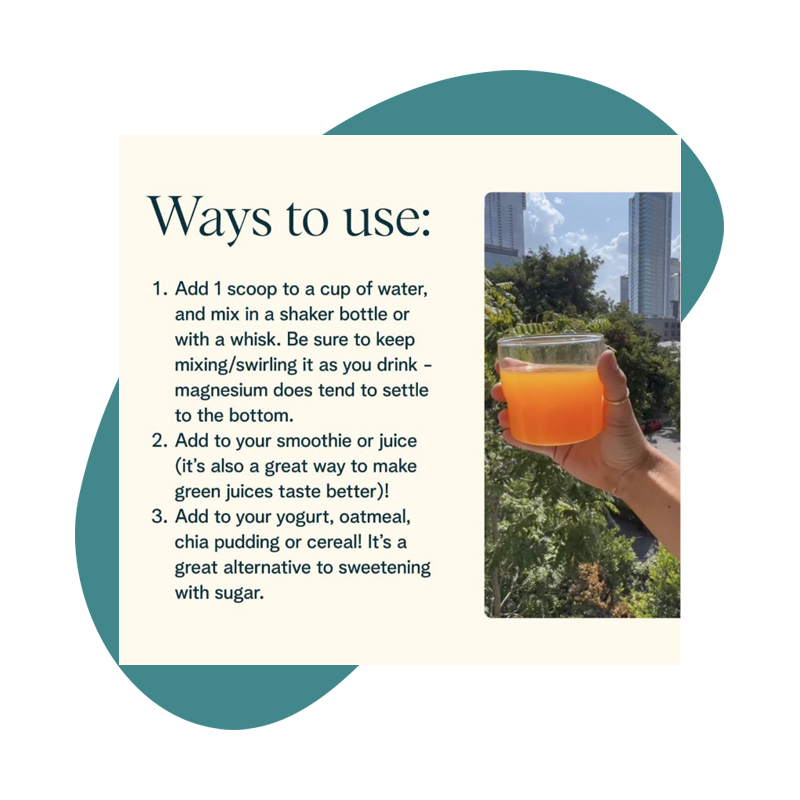 Magneficient, 4‑in‑1 Magnesium Powder, Tangerine, 30 servings 3