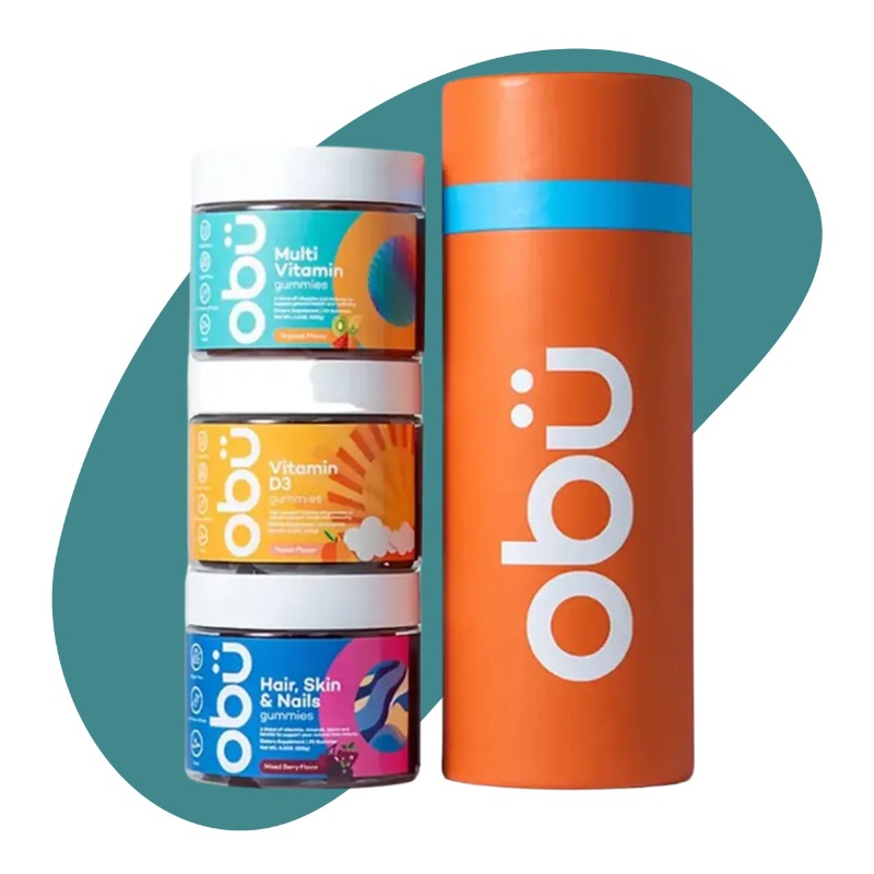 Obu Travel Pack 2 – Adult Multivitamin / Vitamin D / Hair Skin & Nails 1