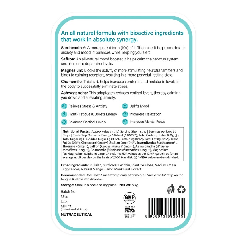 Suntheanine + Magnesium, 30 Oral Thin Strips 5