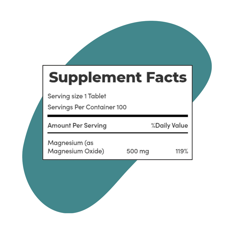 Magnesium, 500 mg 2