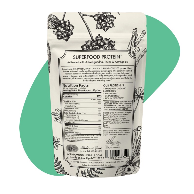 VANILLA CHAI PROTEIN | Superfood  Powder, 1.25 lbs 4