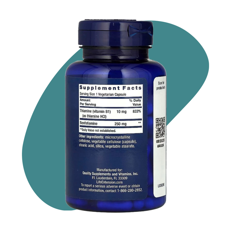 Mega Benfotiamine, 250 mg, 120 Vegetarian Capsules 2