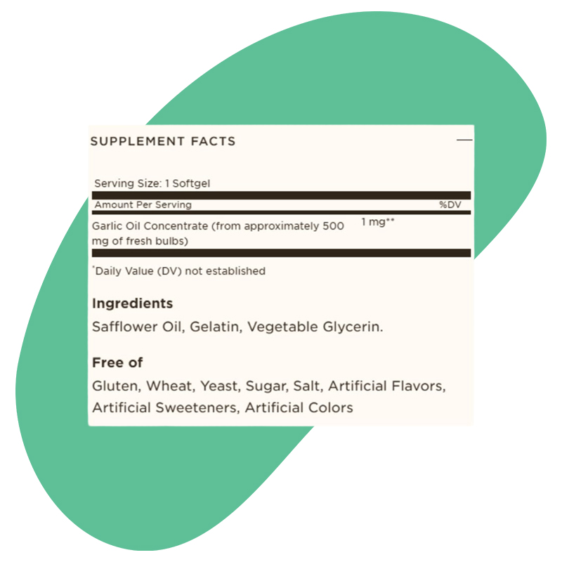 Garlic Oil Perles 100 Softgels 2