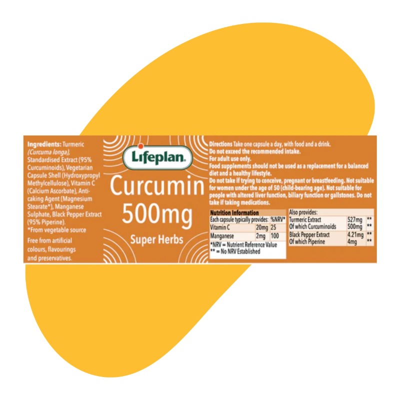 Curcumin 500mg 60 Capsules 2