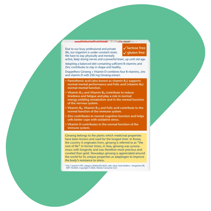 Ginseng + Vitamin D, 60 capsules 4