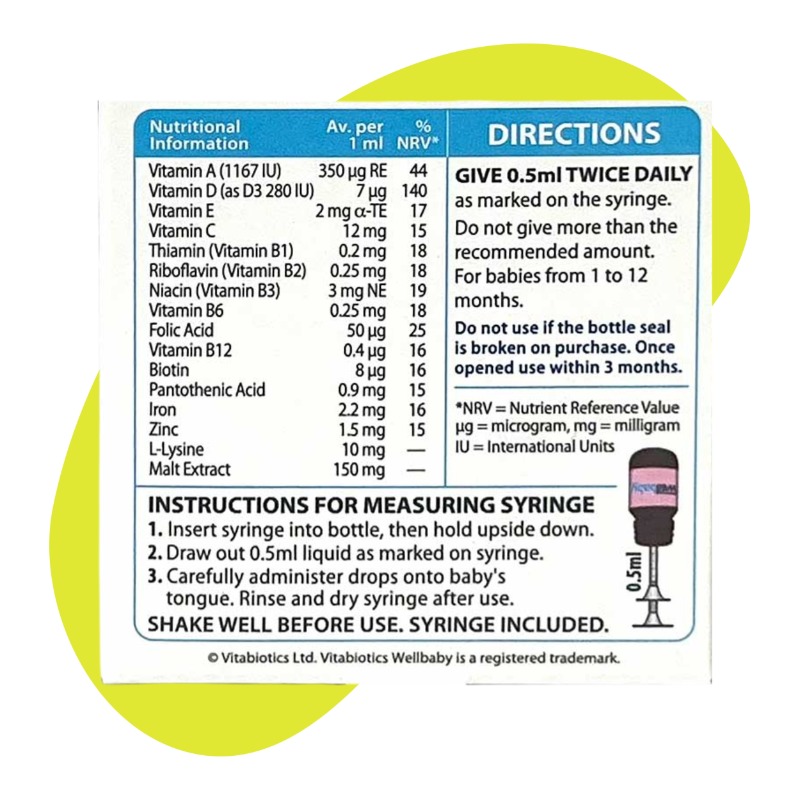 Wellbaby Multi‑Vitamin Drops, 30ml 2