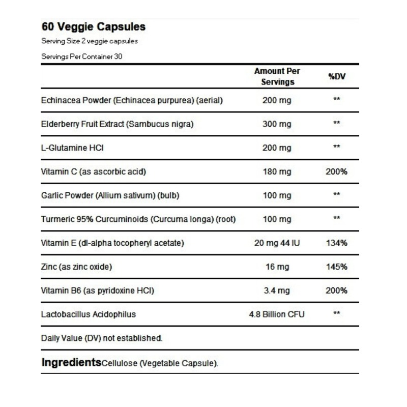 Echinacea Immune Complex, 60 Veggie Capsules 3