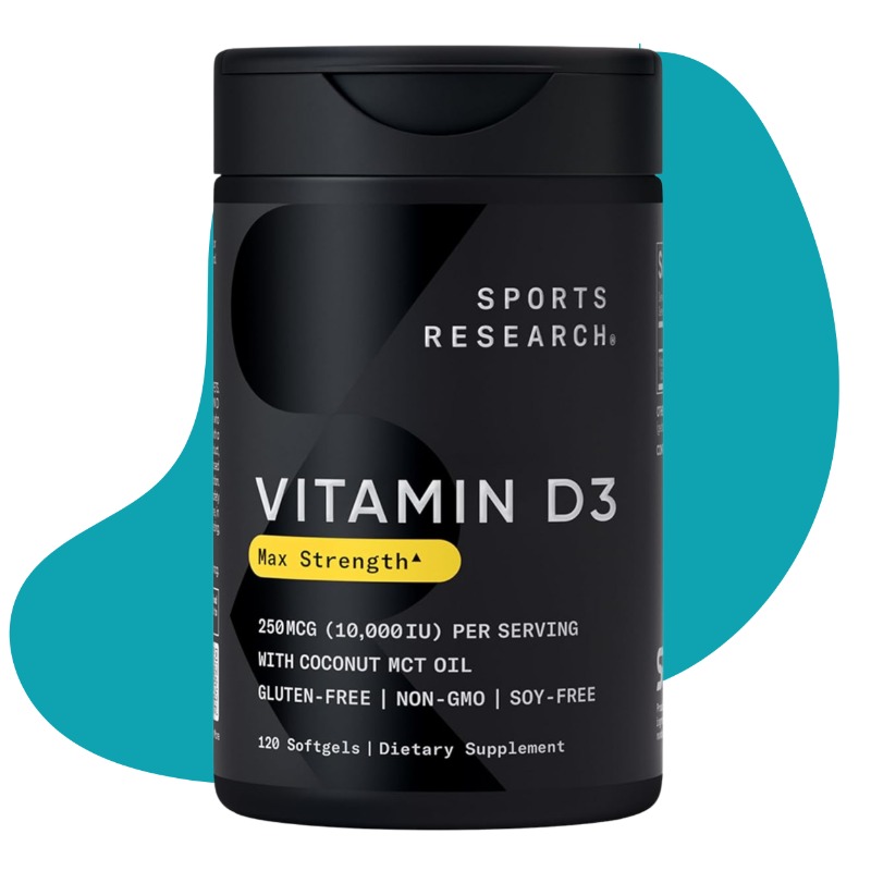Max Strength, 250 mcg (10,000 IU), 120 Softgels 1
