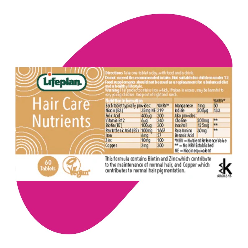 Hair Care Nutrients 60 Tablets 2