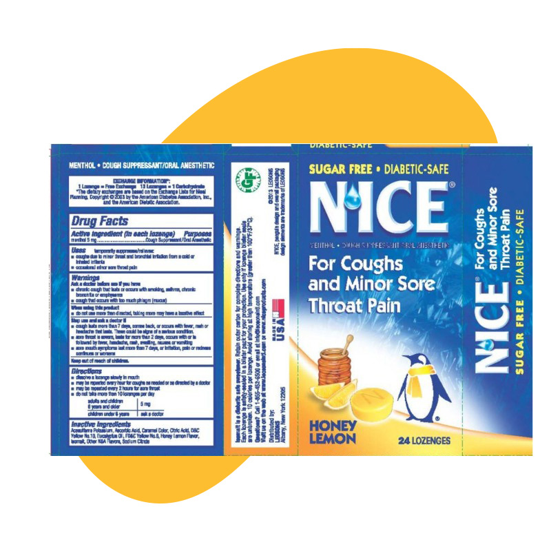 Coughs and Minor Sore Throat Pain Honey Lemon Flavor 1