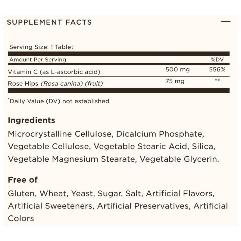 Vitamin C 500mg with Rose Hips 2
