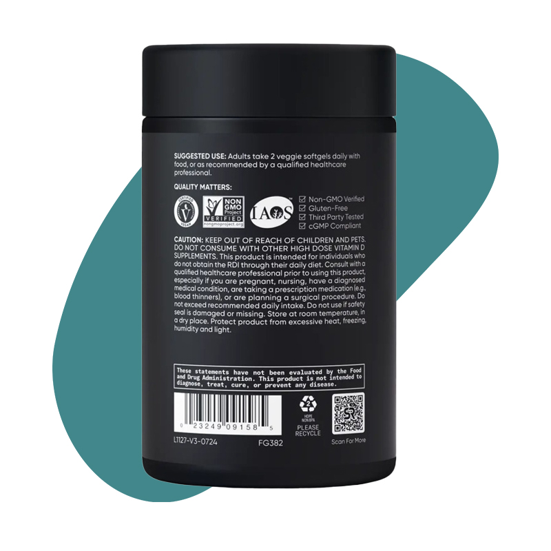 1020mg Omega, 125 mcg D3, 60 Veggie Softgels 3