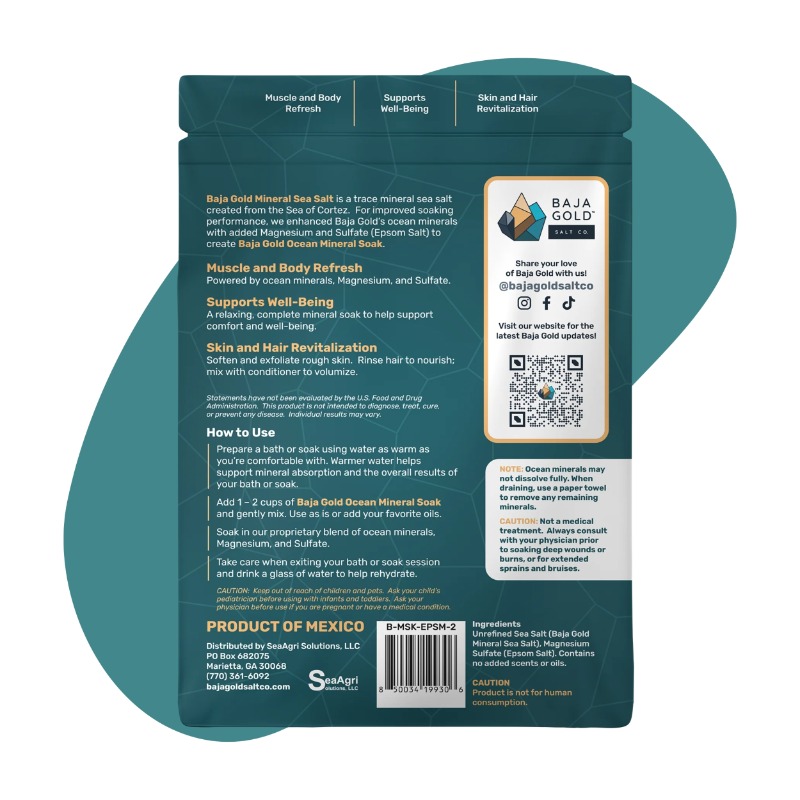 Ocean Mineral Soak, Unscented, 2lb 2