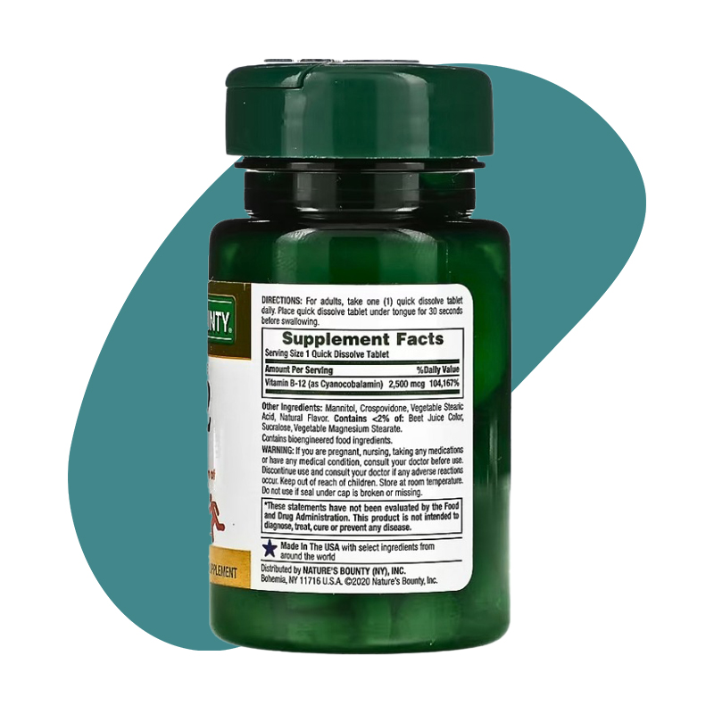 B-12, Natural Cherry, 2,500 mcg 3