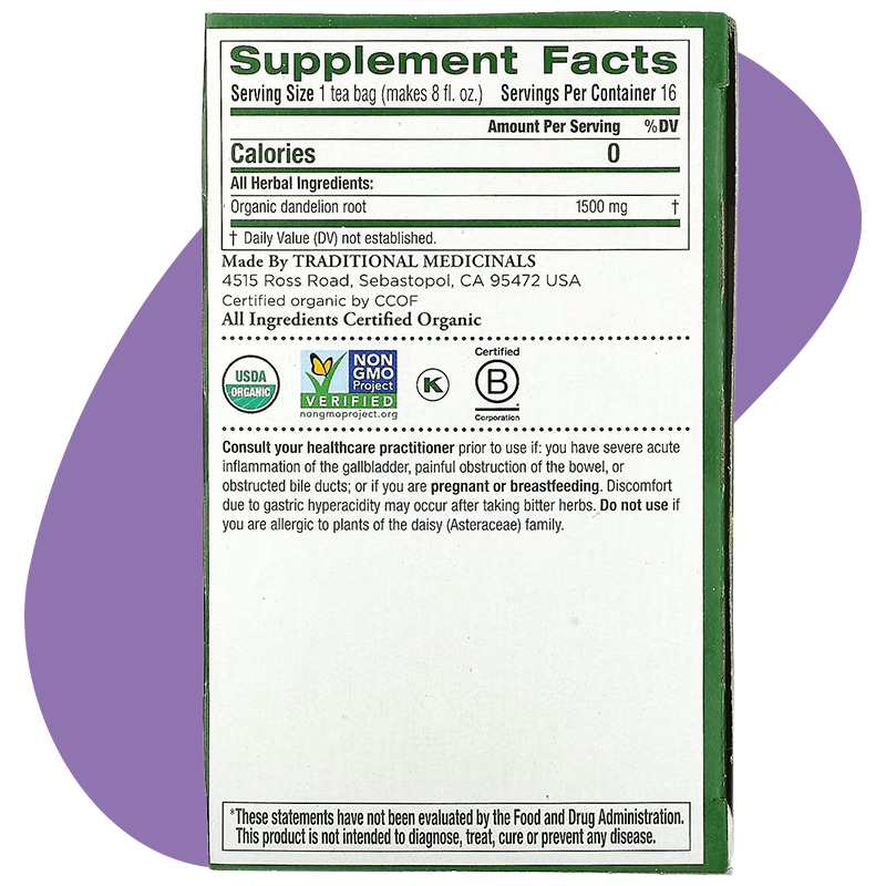 Organic Roasted Dandelion Root Tea 2