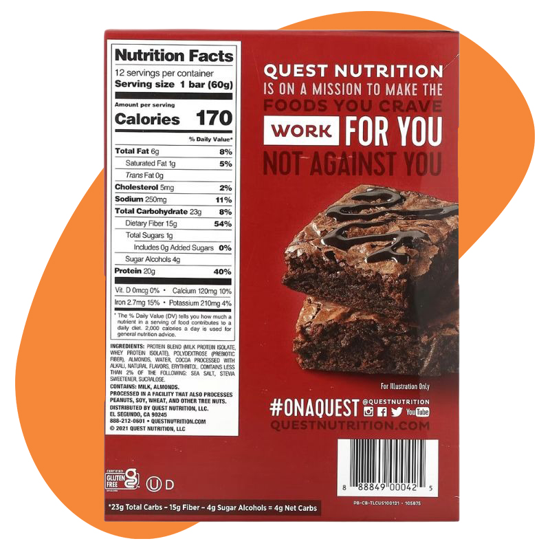 Chocolate Brownie Protein Bars 60g 2