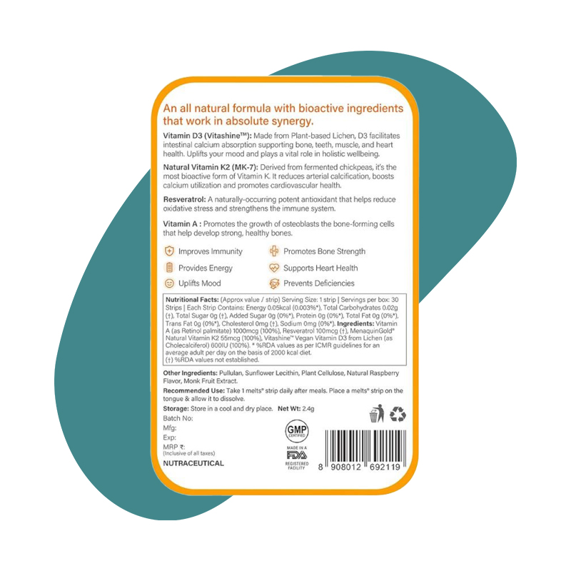 Melts Natural Vitamin D3 + K2 2