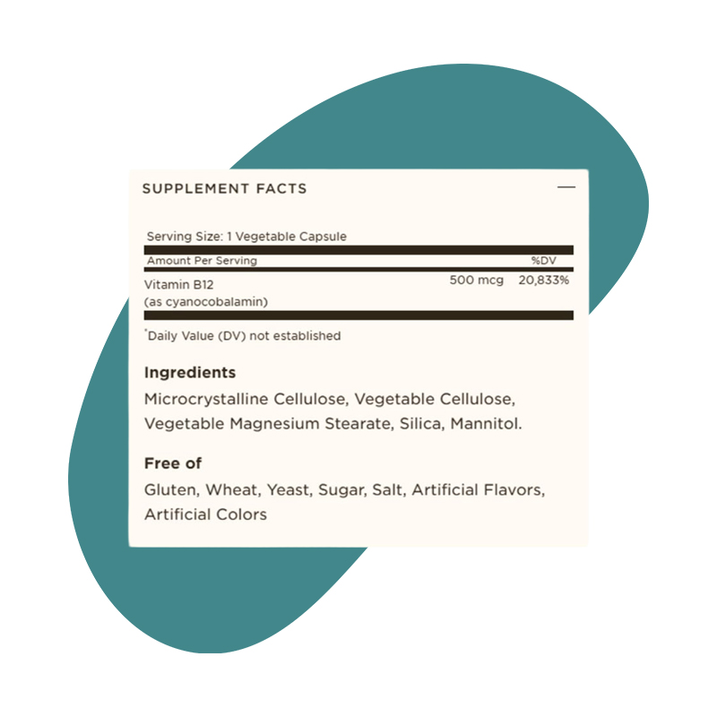 Vitamin B12, 500 mcg 2