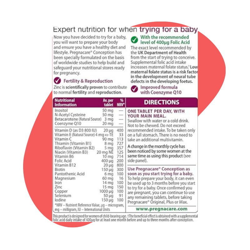 Pregnacare Conception 30 Tablets 2