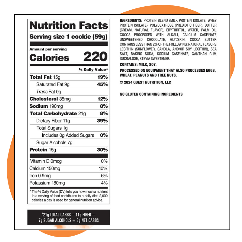 Double Chocolate Chip Protein Cookie 59g 6