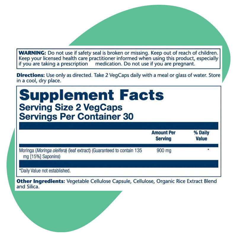 Moringa 900mg Kuwait Supplements Health solaray
