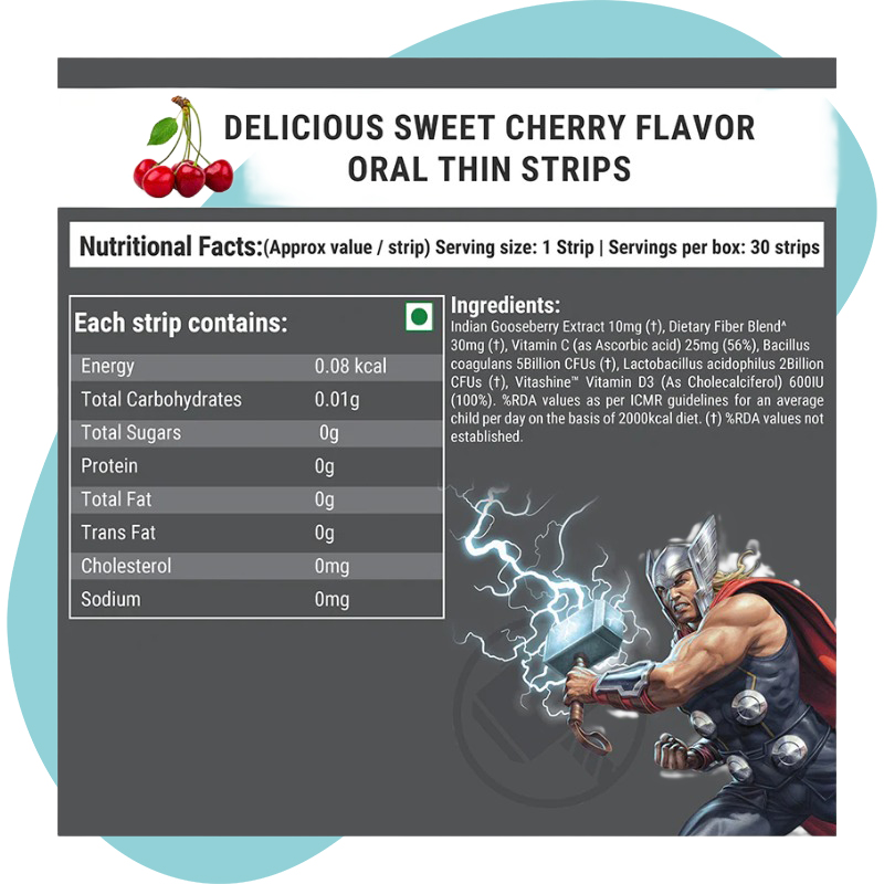 Marvel, Sweet Cherry, 30 Oral Thin Strips 5