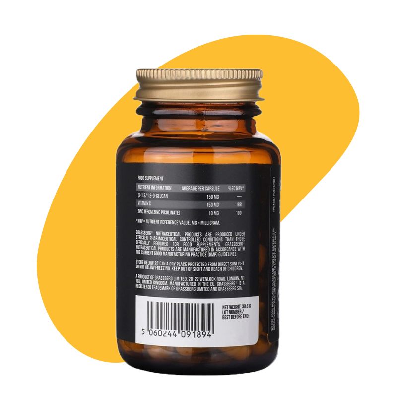 Vitamin C, Zinc and Bita Glucan 3