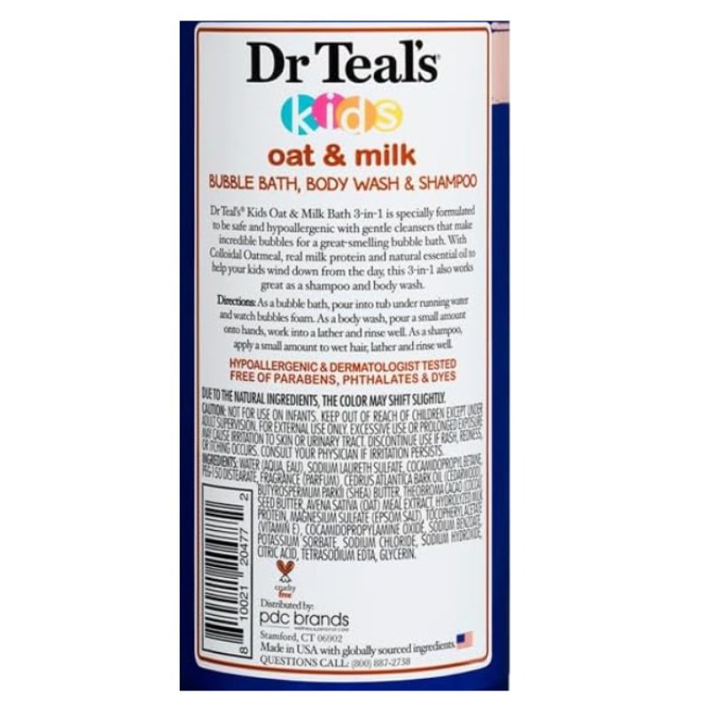 Kids 3In1 Bath Body Shampoo Oak Milk 2