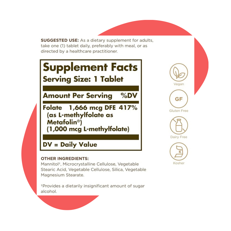 Metafolin, 60 Tablets 2