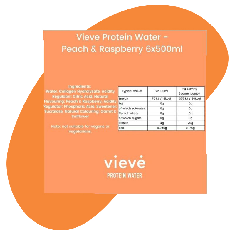 Vieve Protein Water Peach & Raspberry 2