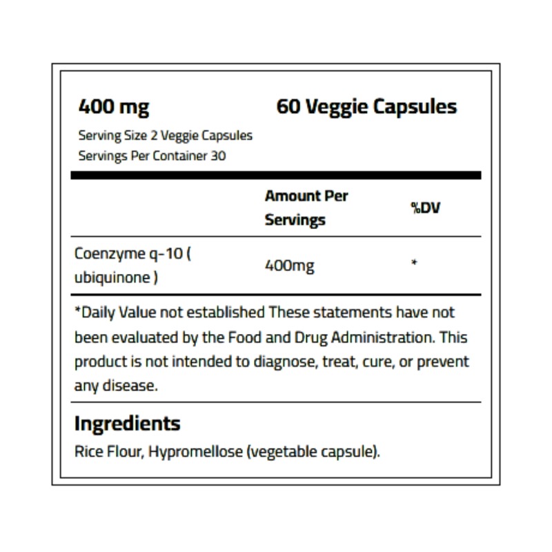 CoQ10, 400mg, 60 Veggie Capsules 2