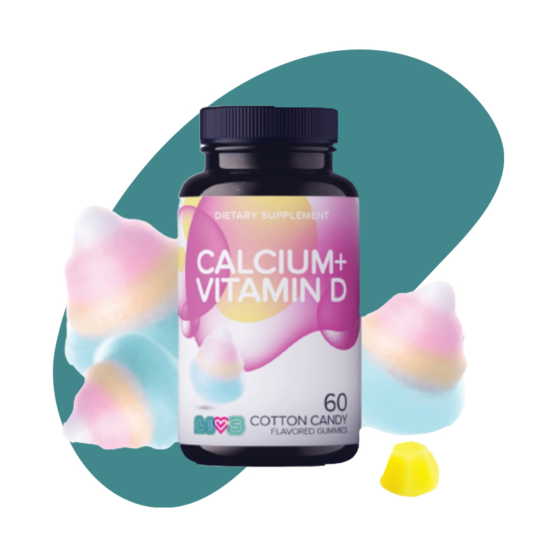 calcium vitamin d livs cotton candy