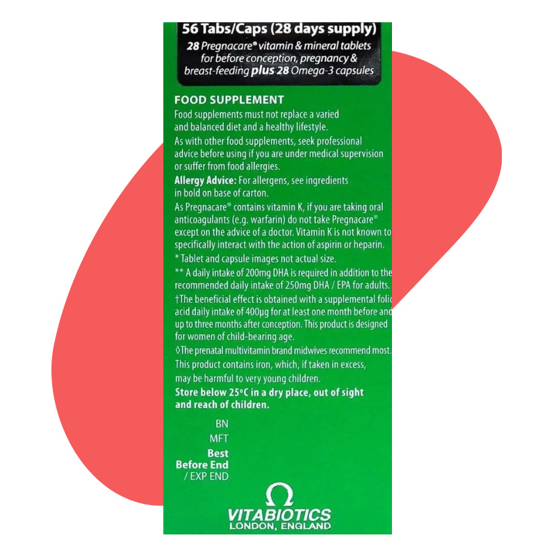 with Folic Acid & Vitamin D, Dual Pack, 56 Tabs/Caps 4