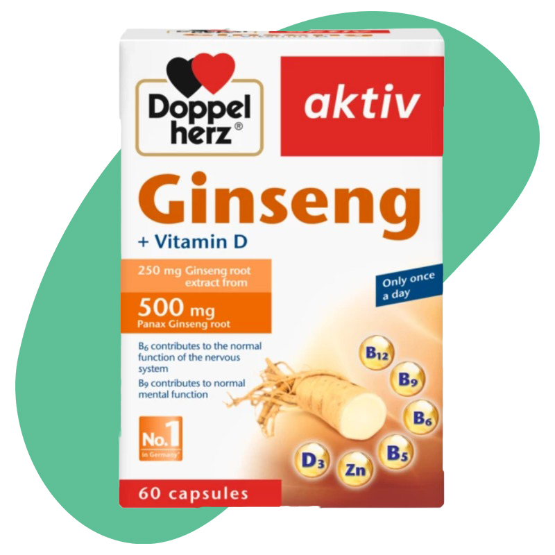 Ginseng + Vitamin D, 60 capsules 1