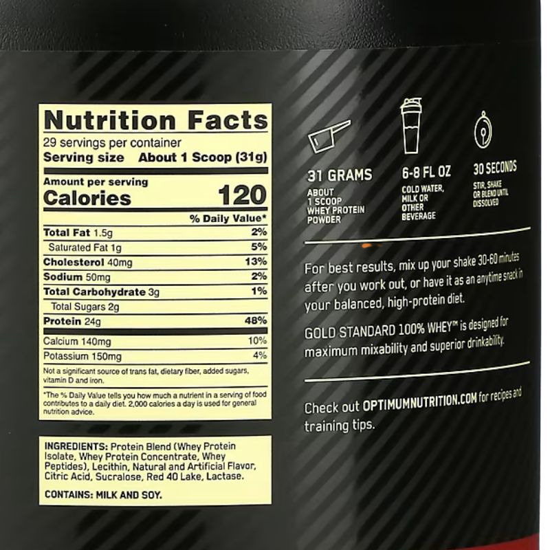 Gold Standard Whey Protein Delicious Strawberry 2lb 2