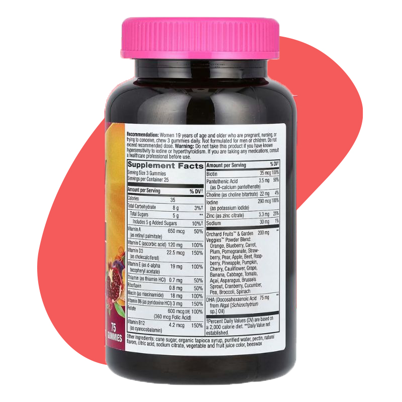 Alive! Prenatal Premium Gummy, Strawberry & Lemon 2