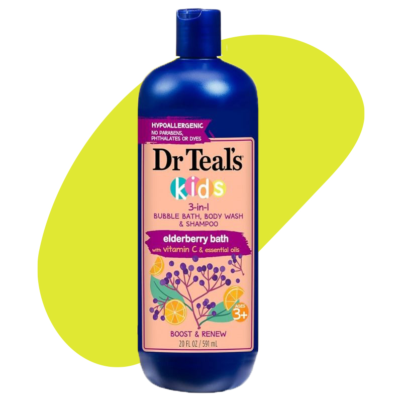 Kids 3In1 Bath Body Shampoo, Elderberry 1