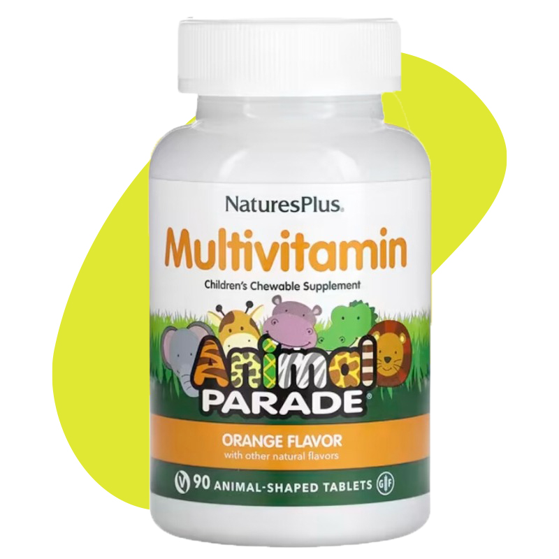 Chewable Multivitamin, Orange, 90 Animal-Shaped Tablets 1