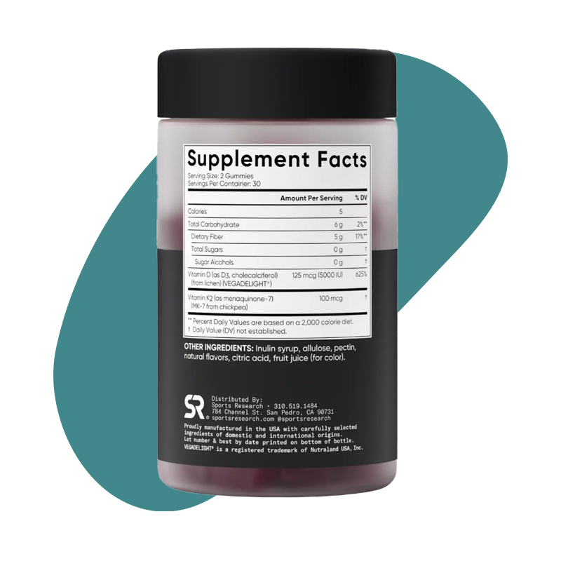 125 MCG D3 / 100 MCG K2, 60 Gummies 1