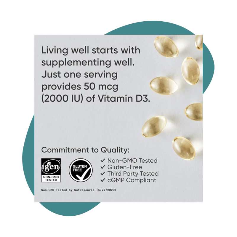 2000 IU with Coconut MCT Oil, 360 softgels 5