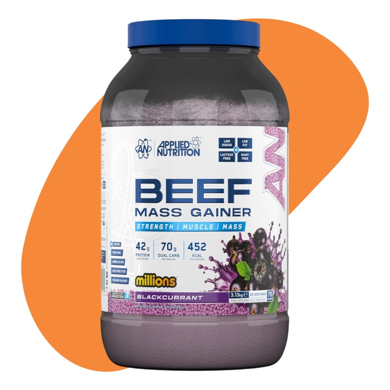 Beef Mass Gainer, Blackcurrant Millions, 3.13kg – 25 Servings 1
