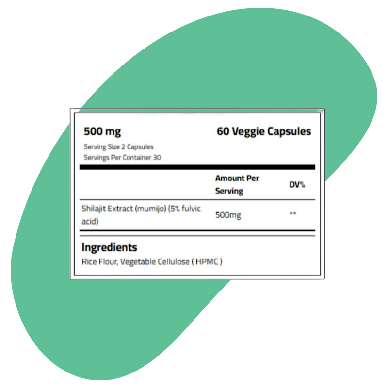 500MG, 5% Fulvic Acid, 60 Vegan Capsules 1