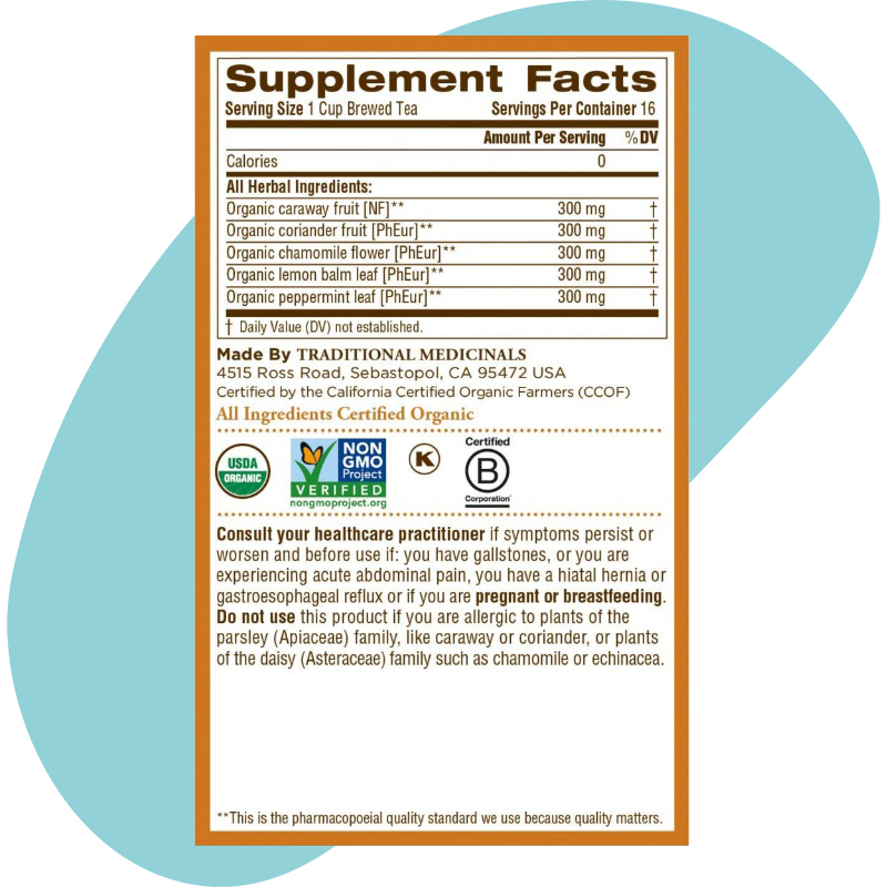 Organic Gas Relief Chamomile Mint Tea 4