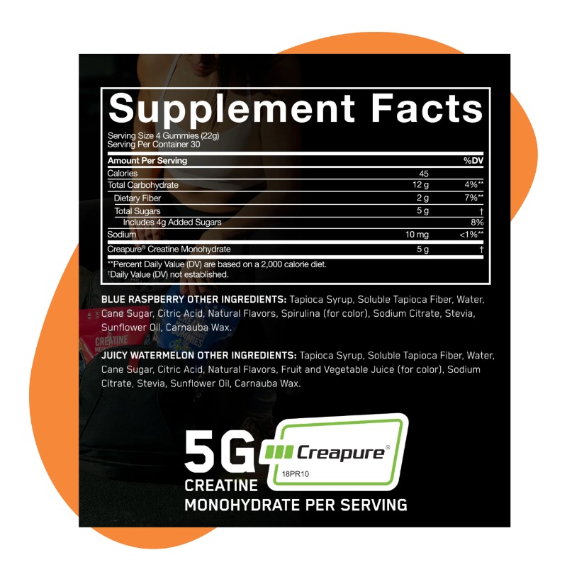 Creatine Monohydrate Gummies, Blue Raspberry 2