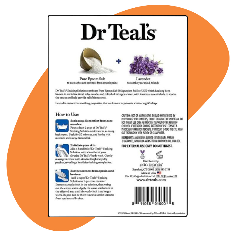 Pure Epsom Salt Soaking Solution with Lavender 2