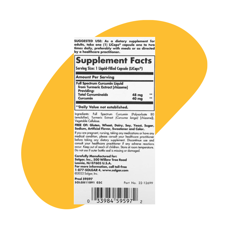 curcumin turmeric Solgar antiinflammatory kuwait provin